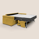 Divano Letto 3 Posti 220x100x95 cm in Tessuto Giallo