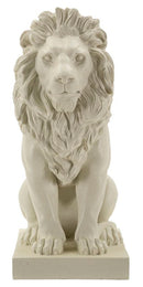 Decorazione Leone Stons 17,5x25x40 cm in Resina Crema      