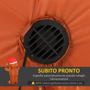 Pan di Zenzero Gonfiabile 110x70x183 cm con Luci LED Marrone