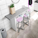Console Apribile a Libro 120x35x77 cm in Legno Bianco e Cemento