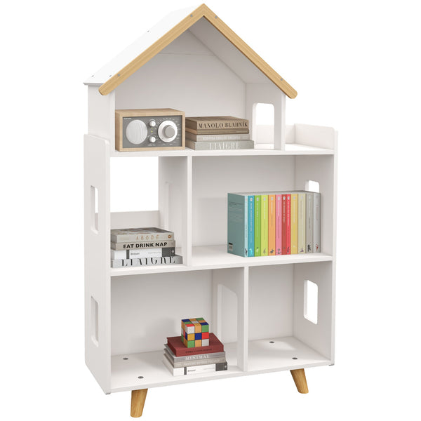 Libreria per Bambini 65x25x108,5 cm in MDF e Legno di Pino Bianco prezzo