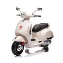 Moto Elettrica per Bambini Licenza Piaggio Vespa GTS Super con Batteria 12V Bianco      