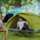 Lettino da Campeggio Pieghevole 187x67x37 cm per Adulti con Cuscino Integrato Grigio   
