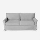 Divano 3 Posti 94x74x178cm in Tessuto Grigio chiaro