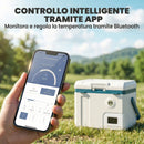 Frigorifero Portatile per Auto 47x36,7x37 cm Capacità da 19L con Compressore e Controllo App in PP Bianco      