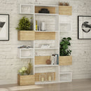 Libreria design 120x171 cm Niho bianco rovere