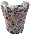 Poltrona Imbottita 65x65x75 cm in Tessuto Renier Nautico