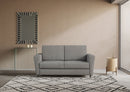 Divano 2 Posti 172x85x85 cm Yasel in Tessuto Grigio