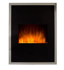 Camino Elettrico da Parete Effetto Fiamma 1800W CheminArte Empire State Nero