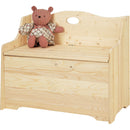Cassapanca Baule in Legno Abete Grezzo 85x43x70cm Fumer Uno
