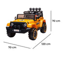 Macchina Elettrica per Bambini Fuoristrada Adventure 12V con Telecomando Giallo
