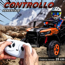 Macchina Elettrica per Bambini 3-8 Anni 24V Fuoristrada a 2 Posti Doppio Motore Telecomando e Soft Start Arancione      