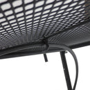Tavolino Sospeso da Balcone Regolabile in Ferro Nero 60x56.5x45 cm 