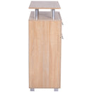 Scarpiera a 3 Ripiani e un Cassetto in Legno 70x35.5x99.5 cm 