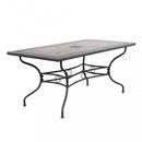 Tavolo Rettangolare Nereo 160x90x74 h cm in Acciaio Tortora