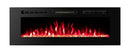 Camino Elettrico da Incasso 46,5x152,4x12,1 cm Effetto Fiamma 1500W Amadeo 60 Nero