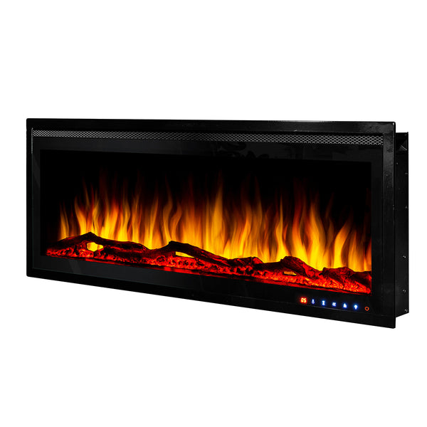 Camino Elettrico da Incasso 43,33x106x14,2 cm Effetto Fiamma 1500W Schubert 42 Nero online