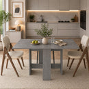 Tavolo Salvaspazio Consolle Allungabile 30-130x76 cm Artemio in Legno Grigio Retro     