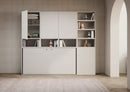 Letto Singolo a Scomparsa Composizione E Kando H226,7 Bianco Frassino 