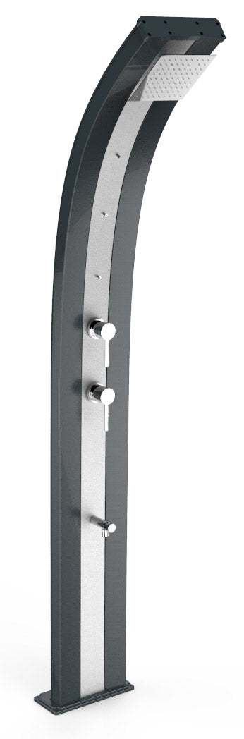 prezzo Doccia Solare da Giardino 40L Miscelatore Nebulizzatore e Lavapiedi Arkema Dada Grigio Antracite Inox