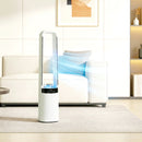 Ventilatore Torre Senza Pale 20,6x21,4x93,3 cm Silenzioso 36dB con Telecomando in ABS Bianco      
