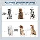 Ciotole per Cani Rialzate con Armadietto da 44L e 2 Ciotole in Acciaio 60x30x35.5cm Bianco