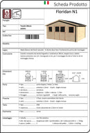 Casetta Box da Giardino per Attrezzi 4,78x3,98m Senza Pavimento in Legno Abete 28mm Floridan N1