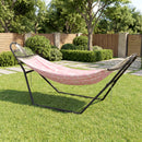 Supporto per Amaca 278x97x112 cm Regolabile e Antiscivolo con Ganci a S in Acciaio Nero      