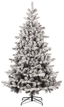 Albero di Natale Artificiale Floccato Effetto Realistico Innevato 180 cm 628 Rami Montaggio a Ombrello Effetto Neve