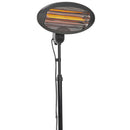 Lampada Riscaldante Radiatore per Esterni 2000W Nero 180-210 cm 