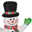 Albero di Natale Gonfiabile 163 cm con Pupazzo di Neve Scritta e Luci LED