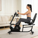 Cyclette Magnetica 58x132-145,5x105,5 cm Bici per Allenamento Fitness Domestico con Sedile Regolabile Nero      