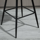 Set 2 Sgabelli Imbottite da Bar 45x47x88 cm in Metallo e Tessuto Vellutato Blu