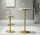 Sgabello Bar Tixy Ø38x94 cm in Metallo Oro      