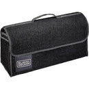 BLACK+DECKER Borsa Organizer da Viaggio per Bagagliaio 55x15x23 cm Chiusura Velcro Nero      