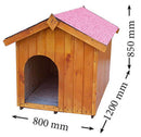 Cuccia per Cani Taglia Media 80x120x85 cm in Legno Naturale 