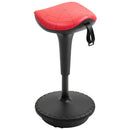 Sgabello con Seduta a Sella di Cavallo 38x38x65,5-83,5 cm  Rossa