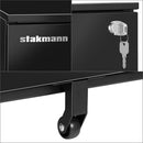 Cassettiera da Ufficio 30x45x60 cm Mobiletto Portaoggetti per Documenti con Serratura in Acciaio Nero      