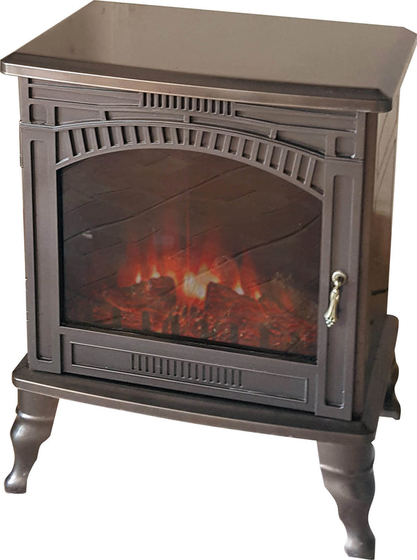Stufa Elettrica da Pavimento Effetto Fiamma 2000W Vannini Revè Bronzo online