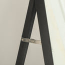 Specchio da Parete o da Terra Autoportante a Figura Intera 37x3x157 cm in Legno Nero e Oro 