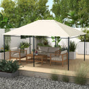 Tetto di Ricambio 4x3 m per Gazebo Anti UV con Presa d'Aria in Poliestere Bianco Crema      