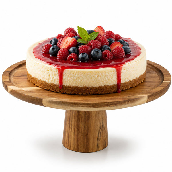 Alzatina per Dolci Ø30x13 cm Alzata Vassoio da Portata in Legno di Acacia prezzo