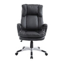 Poltrona Direzionale da Ufficio Ergonomica in Similpelle Nero 