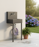 Lavandino a Parete da Giardino con Doppio Rubinetto Belfer 42/PRL Antracite