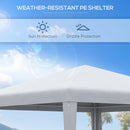 Gazebo da Giardino  per Esterno e Interno 2,7x2,7m Telaio in Acciaio Bianco