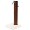 Fontana Decorativa da Esterno con Base in Cemento e Rubinetto in Ottone45x45x97 cm Effetto Corten