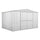 Casetta Box da Giardino in Lamiera di Acciaio Porta Utensili 360x260x212 cm Enaudi Bianca