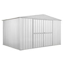 Casetta Box da Giardino in Lamiera di Acciaio Porta Utensili 360x260x212 cm Enaudi Bianca