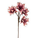 Set 2 Magnolie Composta da 4 Fiori Artificiali Altezza 95 cm Rosa