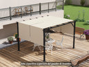 Copertura per Gazebo Pergola 3x3 m 488x122 cm  in PE Impermeabile Cachi